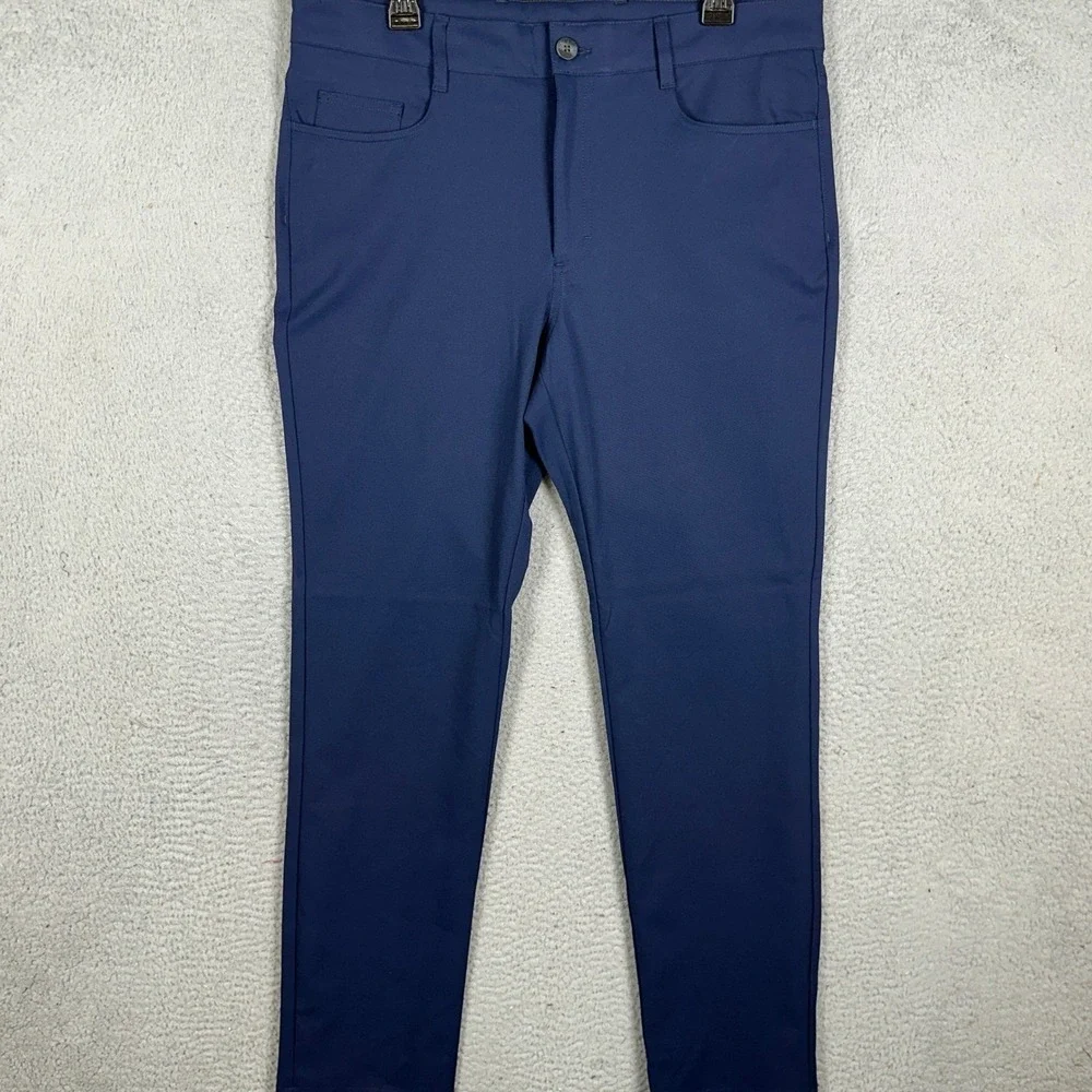 Callaway Pants Mens 34X32 Navy Blue Performance Golf Chinos Stretch 5-Pocket EUC